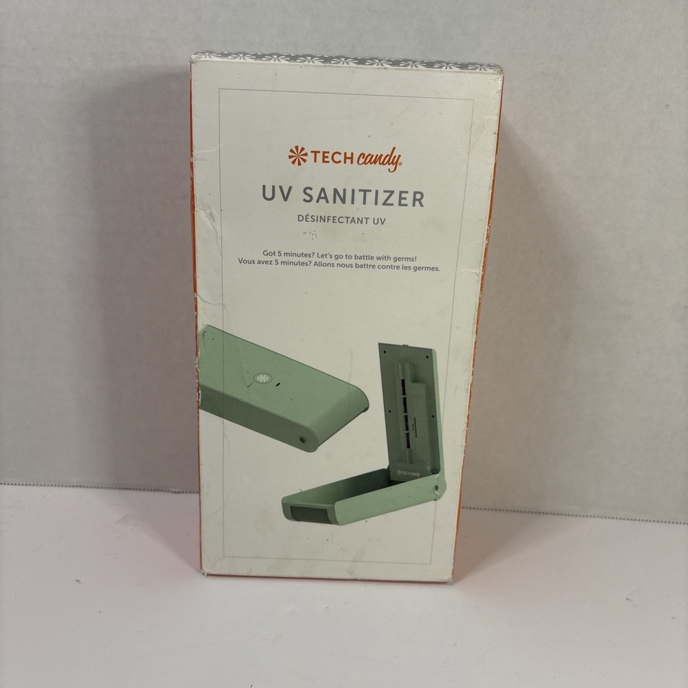 Tech Candy UV Sanitizer Portable Phone Disinfectant Mint Green TN2008 UVC Light